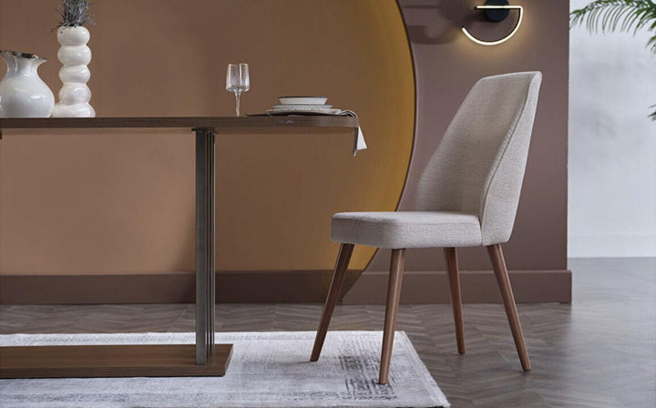 Elegant set of 2 Mirante chairs enhances dining
