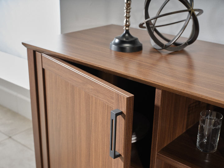 Ample Storage Space in Bellona's Walnut Emory Media Console