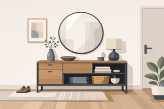 Modern Entryway Console Table with Storage