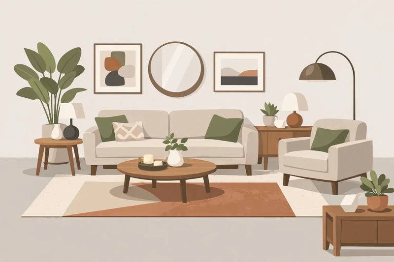 How to Style a Coordinated Living Room Set