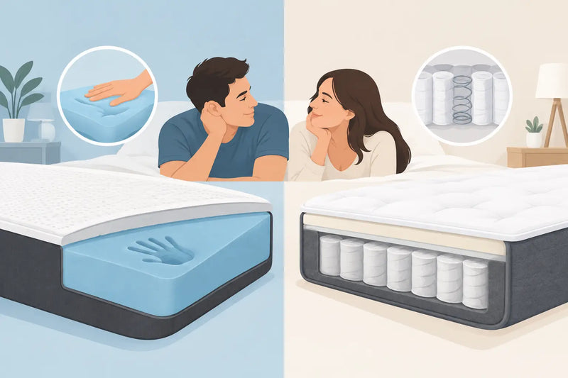 Memory Foam vs Hybrid Mattress for Couples