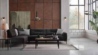 Seul Sectional Sofa - Corte Anthracite Bellona USA