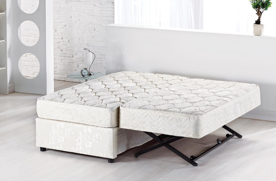 Alize High Rise bed: Space-saving design with extra mattress for small spaces.
