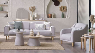 Contemporary accent chair with tufted back and clean silhouette.