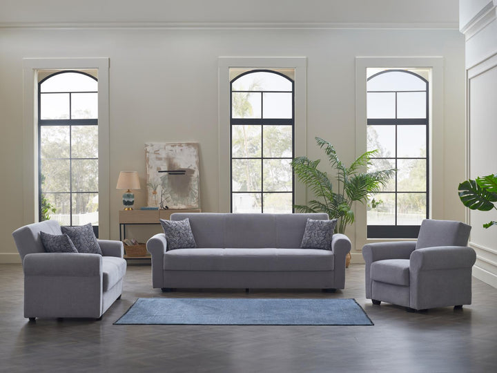 Sleek Modern Sofa Set with Sleeper Function