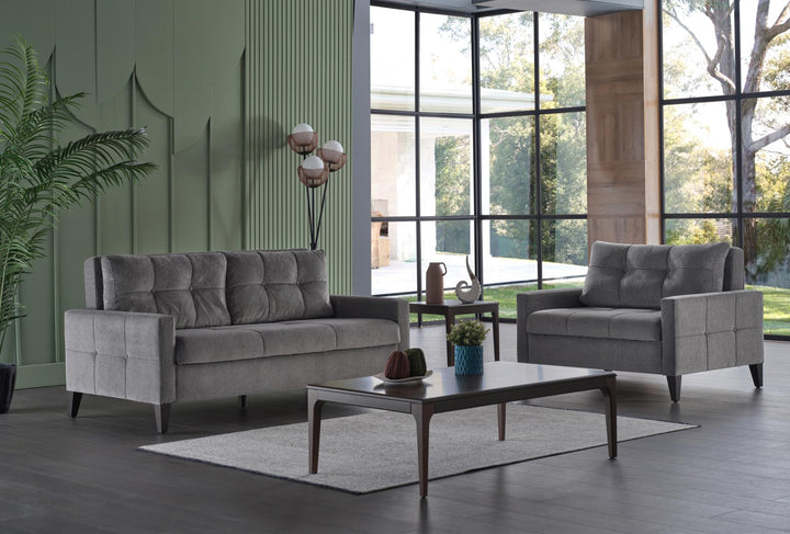 Contemporary Armchair with Solid Wood Frame: Sidney Collection