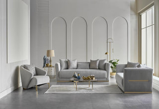 Monroe Living Room-3 PCS Jadore Basic Gray