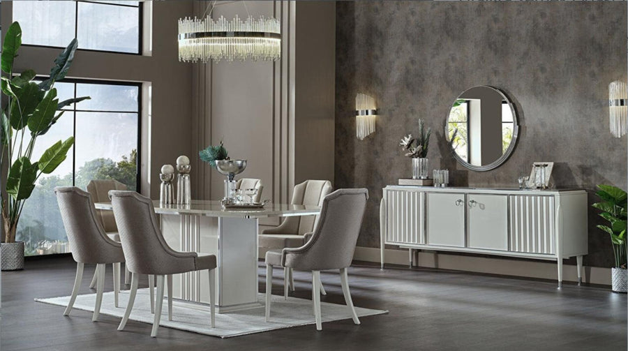Elegant Gravita dining chair set in modern style