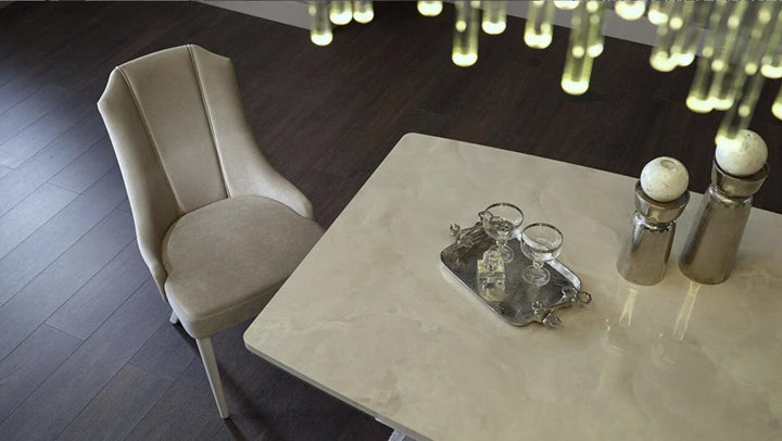 Luxurious Gravita table and chairs for dining