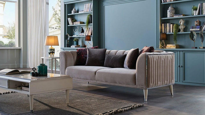 Elegant Gravita sofa and loveseat combo