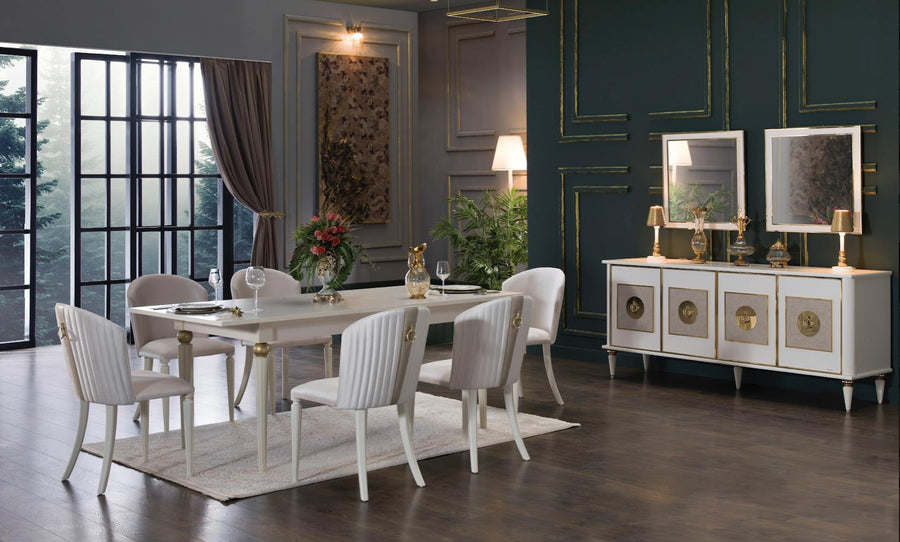 Elegant Gravita dining chair set in modern style
