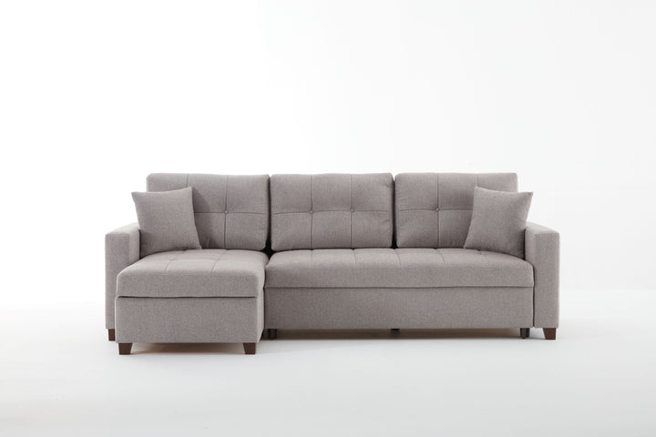 Versatile Mocca Sectional: Strikes a balance between aesthetics and practical sleeping solutions