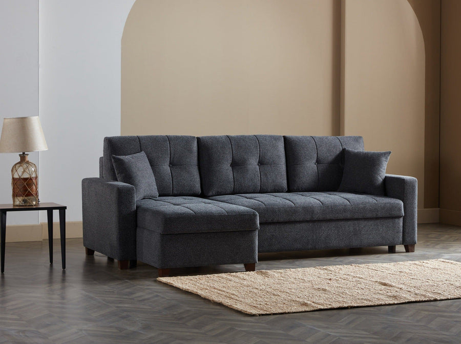 Luxurious Mocca Sectional: Modern design with sponge filling for unparalleled comfort