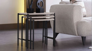 Mona nesting table set with rounded modern shapes