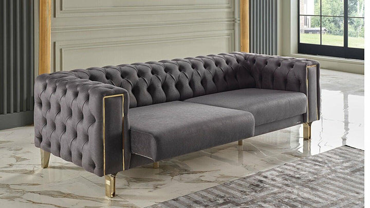Luxurious Montego loveseat with tufted tailoring