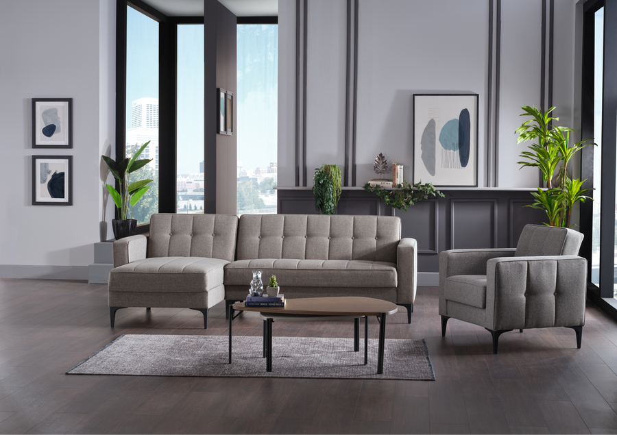 Parker Sectional Sofa: Stylish comfort in Corvet Navy, perfect for elevating any living room