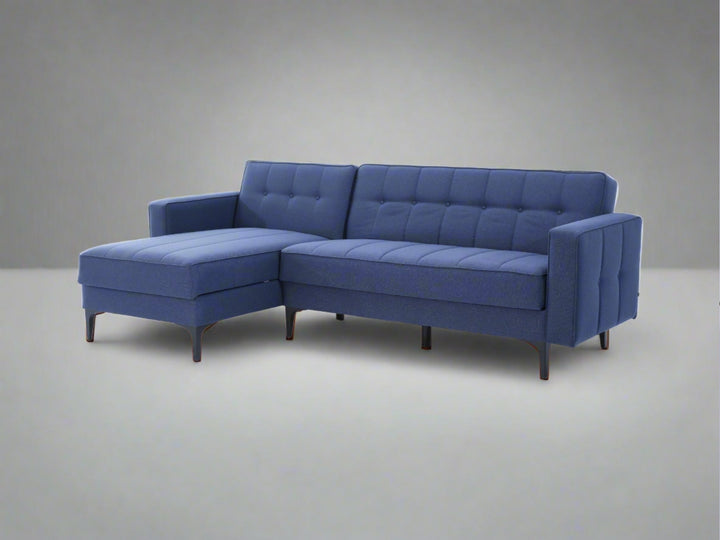 Stylish Parker Sectional Sofa in Corvet Navy