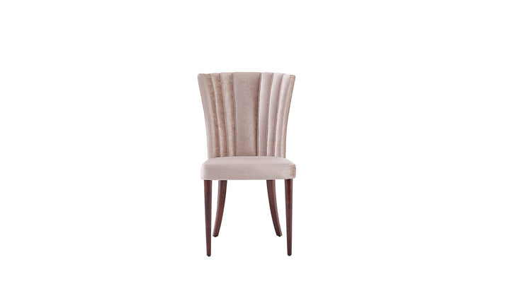 Plaza Luxury Dining Chair Set: Sleek, modern design in cream, enhancing any dining space with style and comfort