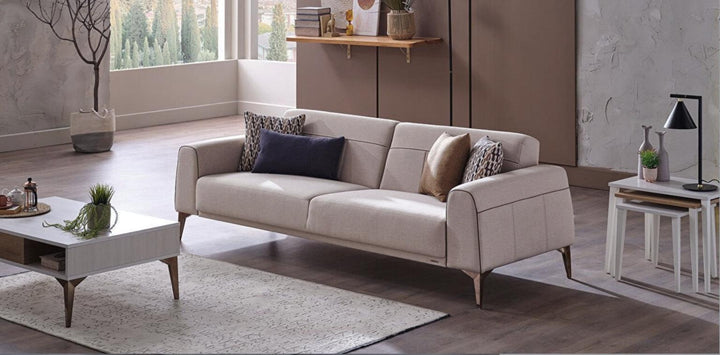 Modern Pandora sofa set with round arms