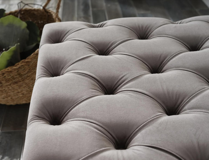 Luxurious Velvety Upholstery: Cecilia Ottoman