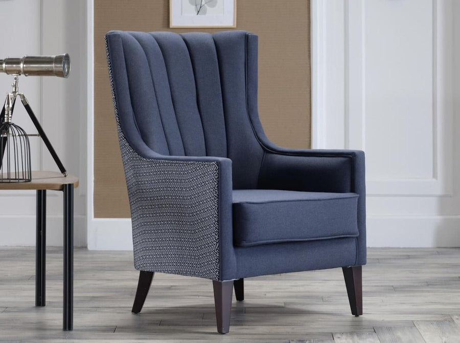 Palmer Accent Armchair: Combines comfort with the Corvet Anthracite finish for a sleek, modern look.