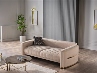 Conjunto de Sala de Estar Veronica, 3 peças - Prata Vizon 