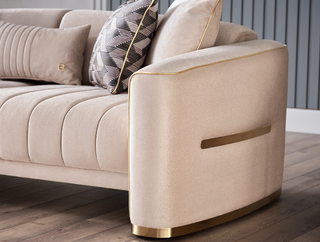 Conjunto de Sala de Estar Veronica, 3 peças - Prata Vizon 