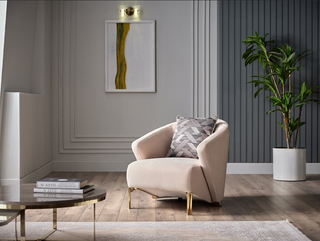 Conjunto de Sala de Estar Veronica, 3 peças - Prata Vizon 