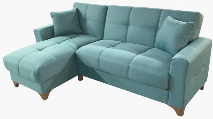 Functional Chenille Sleeper Sofa: Tina Sectional