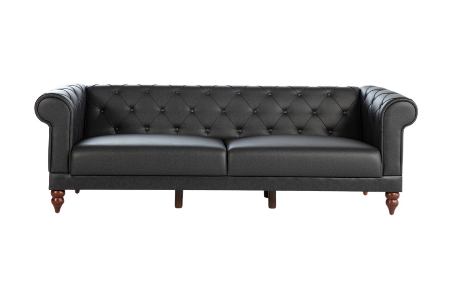 Muse Sofa with Classic Chester Design and Synthetic Leather