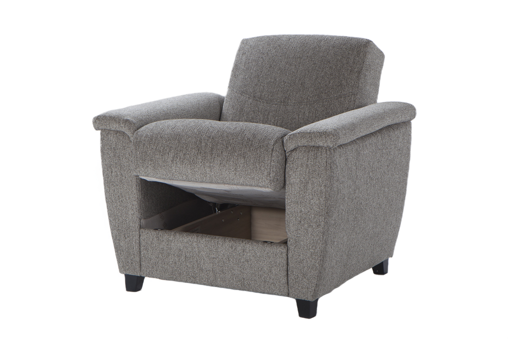 Modern armchair with built-in storage from Aspen Collection | Bellona Furniture