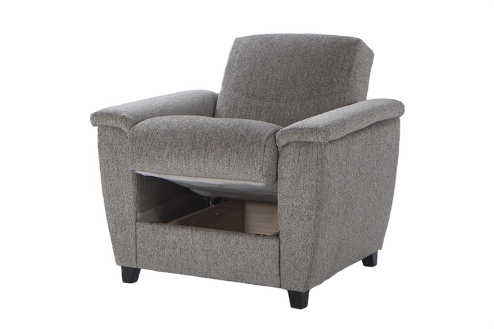 Modern armchair with built-in storage from Aspen Collection | Bellona Furniture