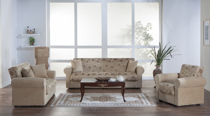 Bellona Basic Elita Living Room Set in Beige Elegance Meets Comfort
