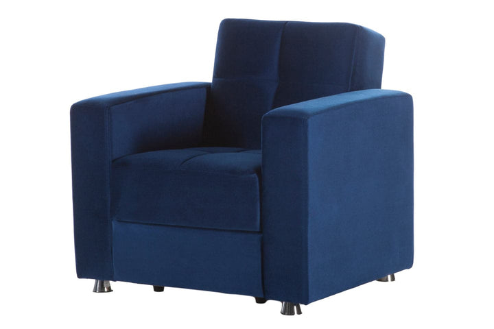 Luxurious Navy Elegant Collection with Matching Ottoman and Armchair