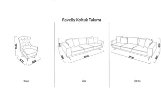 RAVELLY Living Room Set (Beatto White)