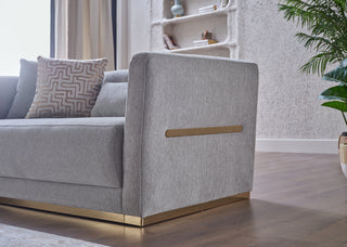 Conjunto de Sala de Estar Monroe, 3 peças - Cinza Merit