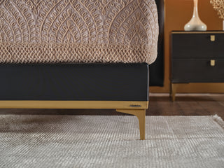 Conjunto de quarto Mirante Luxe Cream com arrumação – Tamanhos Queen e King