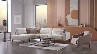Seul Right Facing Sectional Sofa - Moyei BSC Cream Bellona USA