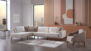Seul Right Facing Sectional Sofa - Moyei BSC Cream Bellona USA