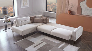 Seul Right Facing Sectional Sofa - Moyei BSC Cream Bellona USA