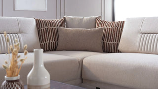 Seul Right Facing Sectional Sofa - Moyei BSC Cream Bellona USA