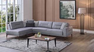 Seul Right Facing Sectional Sofa Palma Grey Bellona USA
