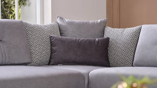 Seul Right Facing Sectional Sofa Palma Grey Bellona USA