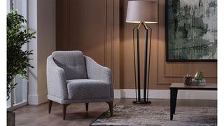 Seul Right Facing Sectional Sofa Palma Grey Bellona USA