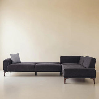 Seul L Shape Sleeper Sectional Sofa - Corte Anthracite Bellona