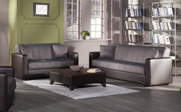 Comfortable High-Density Foam Loveseat: Sidney Living Room Set