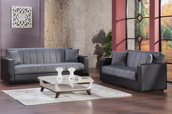 Modern Chenille Fabric Sleeper Sofa: Sidney Living Room Set