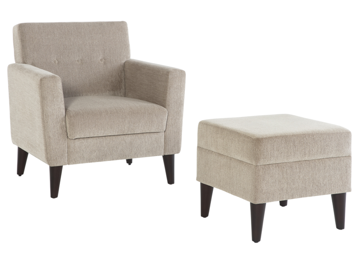 Theo Accent Chair & Ottoman