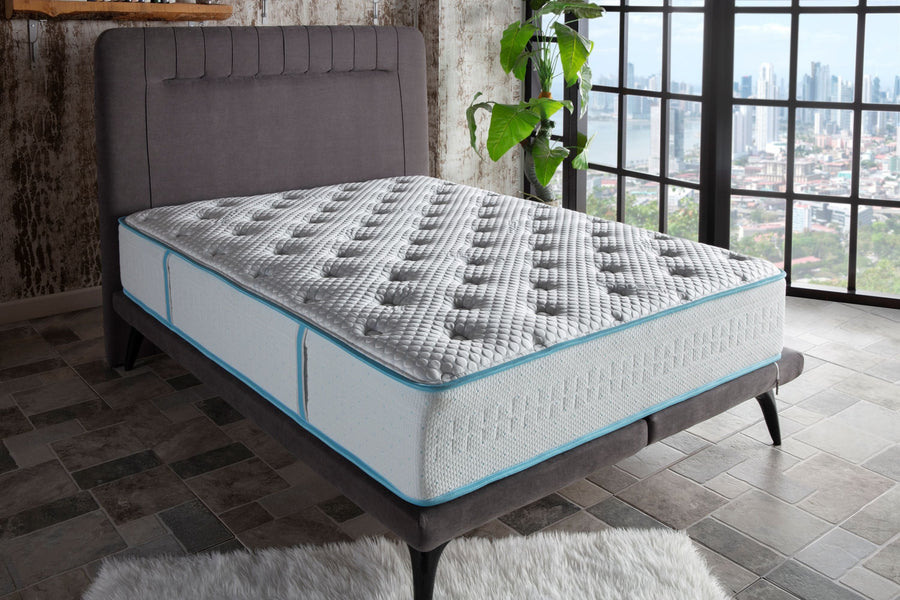 Cooler Mattress Ticking: Engineered for enhanced thermal conduction, it offers a high temperature flow capacity for a cooling sensation