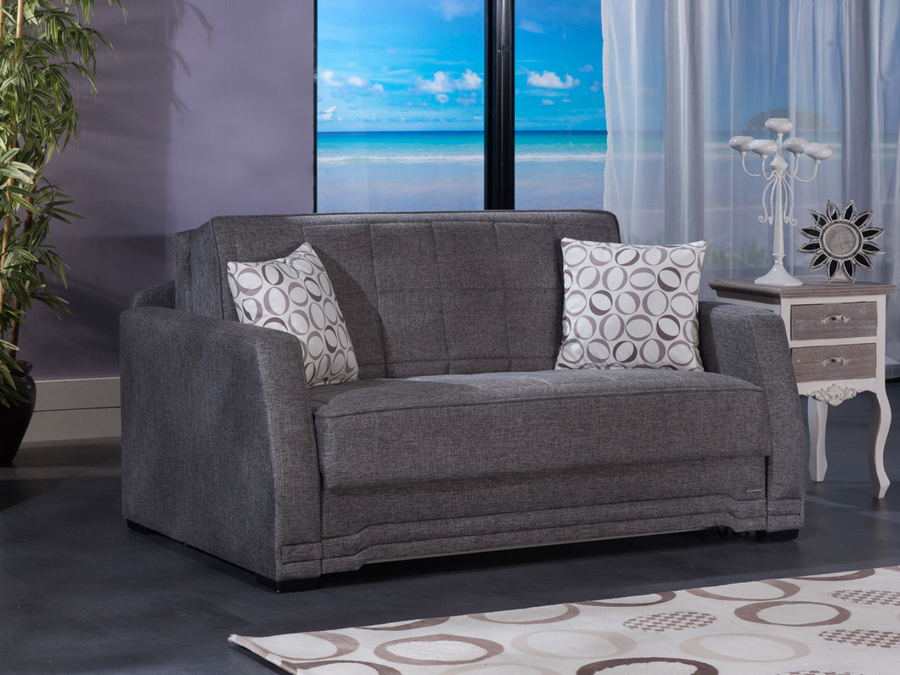 Valeria Loveseat: A modern, multifunctional piece perfect for living rooms, home offices, or guest rooms.